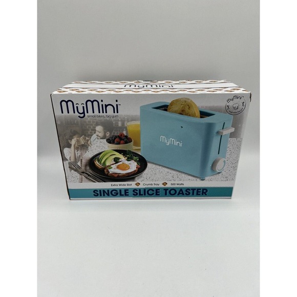 Nostalgia My Mini Single Slice Toaster Aqua Blue New in Box - Picture 1 of 6